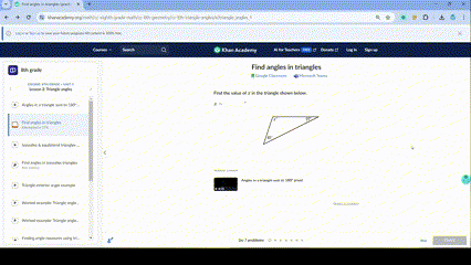 Showcase of math ai side panel response
