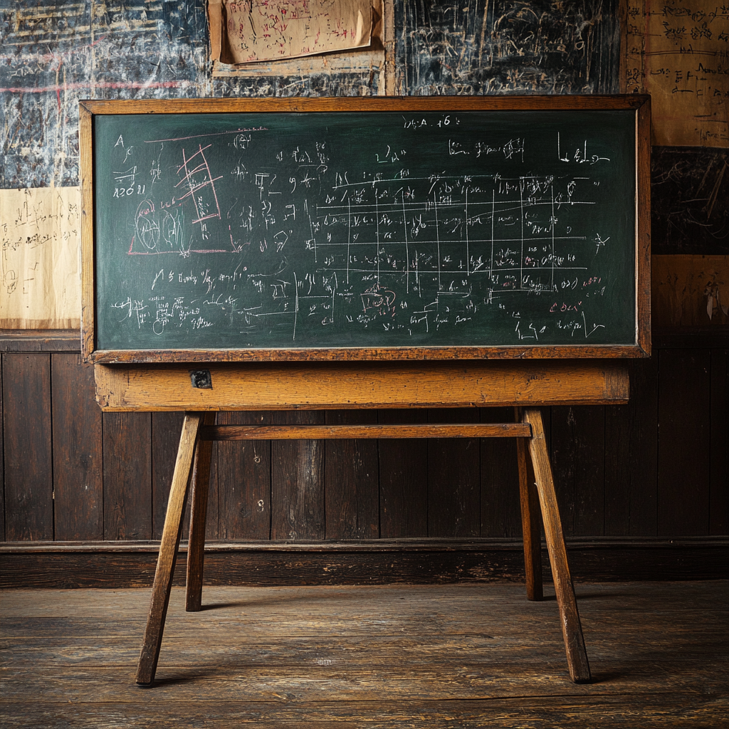 blackboard with math on it