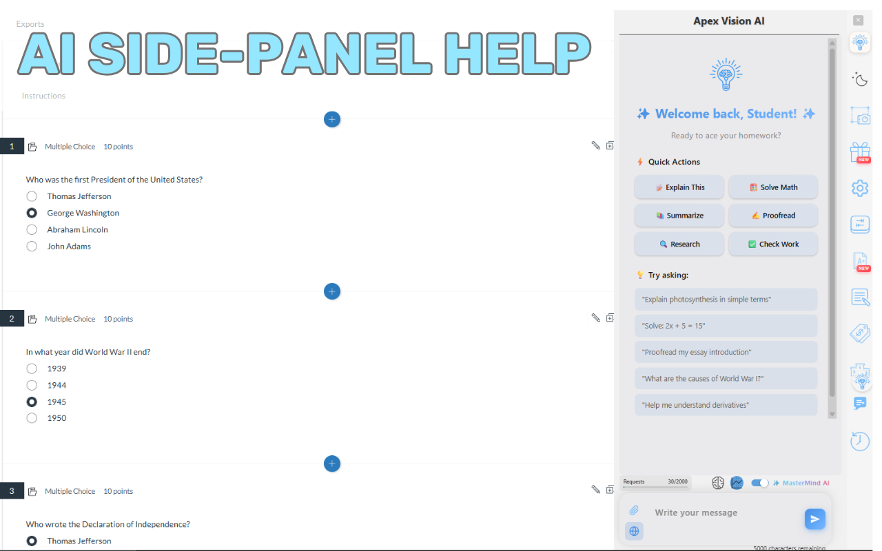 Apex AI chat tutor - conversational AI for homework help