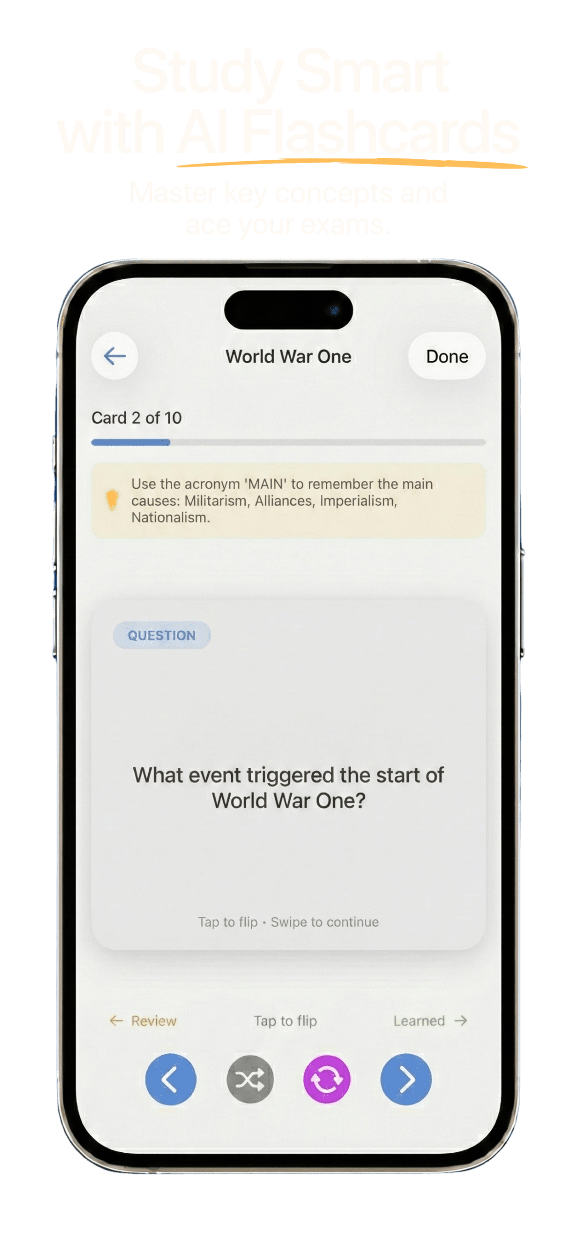 Apex Vision AI iOS App - Flashcards Generator