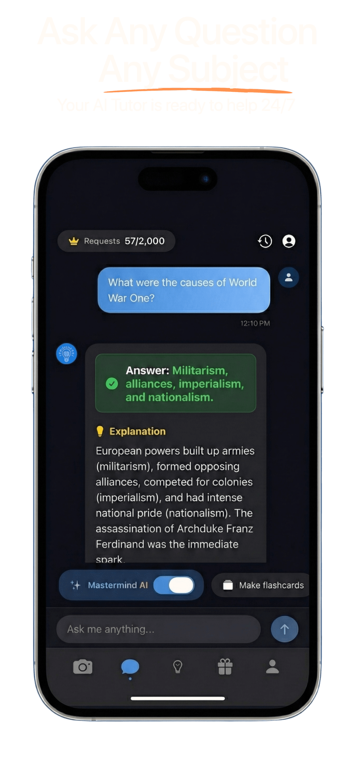 Apex Vision AI iOS App - AI Study Tutor
