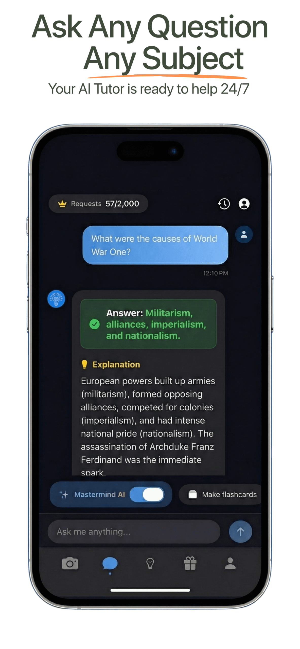 Apex Vision AI iOS App - AI Study Tutor